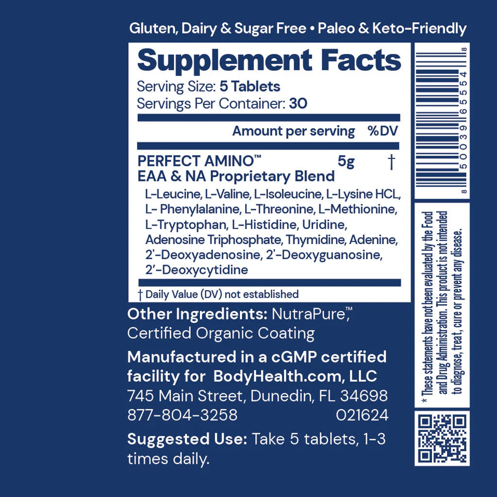 Perfect Amino Tablets – Essential Amino Acids (Coated/Non-Coated)
